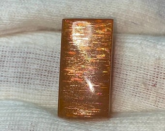 14.80 Cts Natural Rainbow Lattice Sunstone Gemstone for Jewelry making 20x10x6 MM