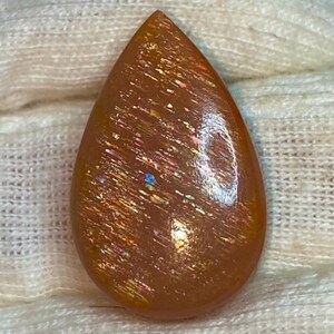 Piedra preciosa de sol de celosía arcoíris natural de 19,85 cts para la fabricación de joyas, 24 x 15 x 7 mm