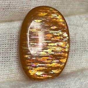 Piedra preciosa de sol de celosía arcoíris natural de 9,70 cts para la fabricación de joyas, 19 x 13 x 4 mm