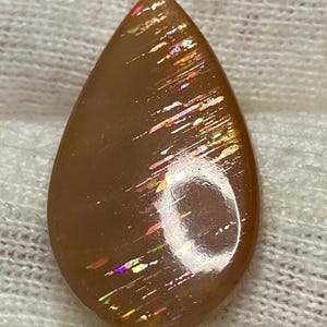 Piedra preciosa de sol de celosía arcoíris natural de 8,30 cts para la fabricación de joyas, 21 x 13 x 4 mm
