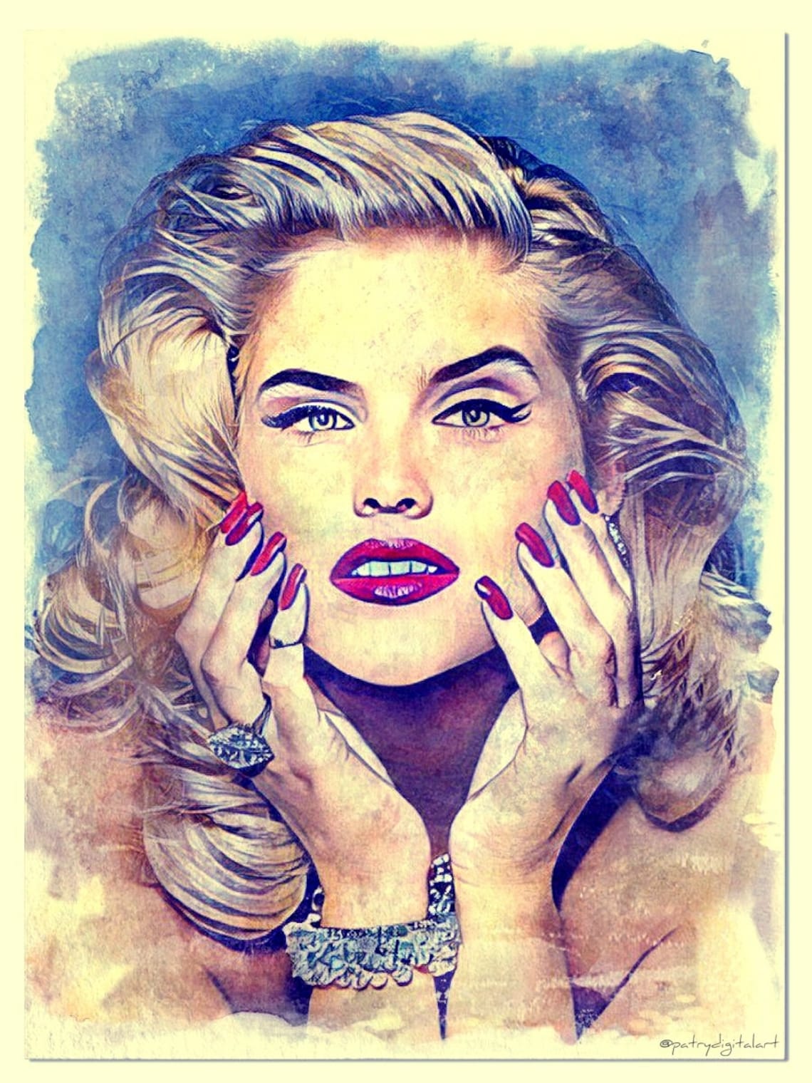 Anna Nicole Smith Dipinto ad acquerello Stampa Artistica image 0