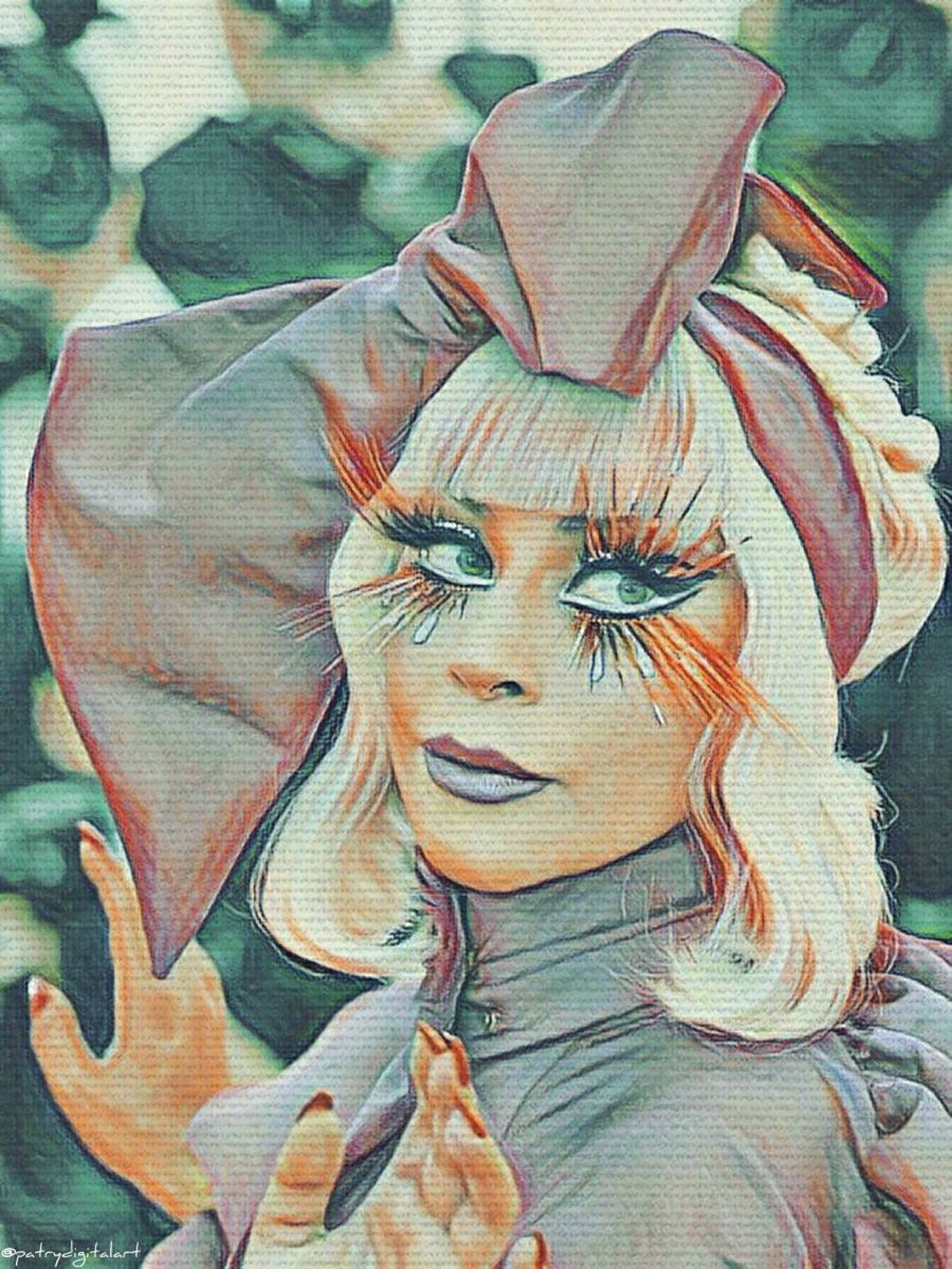 Lady Gaga  Met Gala Dipinto a guazzo Stampa Artistica image 0