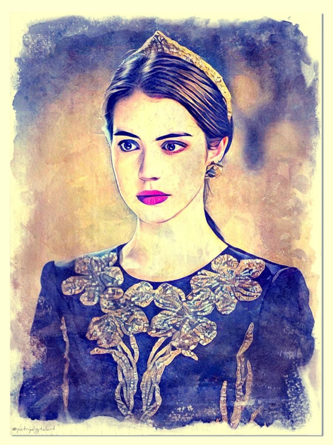 Mary Stuart  Reign Dipinto ad acquerello Stampa Artistica image 0
