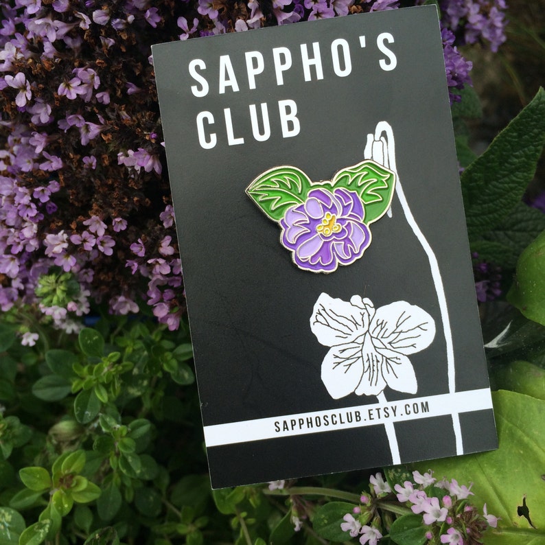 Sappho's Club Violet enamel pin badge image 1