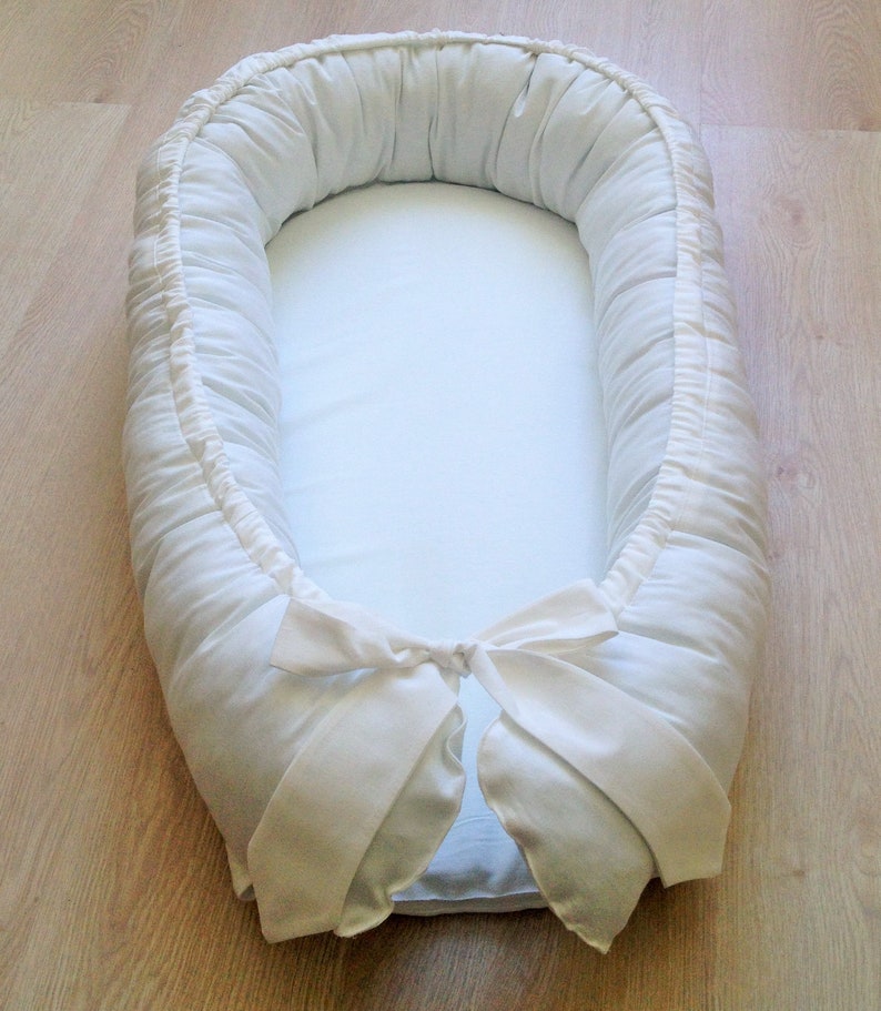 Baby Nest White Organic Baby Nest Bed Newborn Baby Nest Etsy