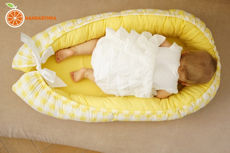 Baby Nest Yellow Baby Bumper Baby Home Decor Baby Bedding Baby Shower Baby Bedroom Handcrafted Crib Bedding Baptism Nursery Set