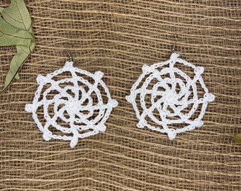 Spiderweb Crochet Earrings