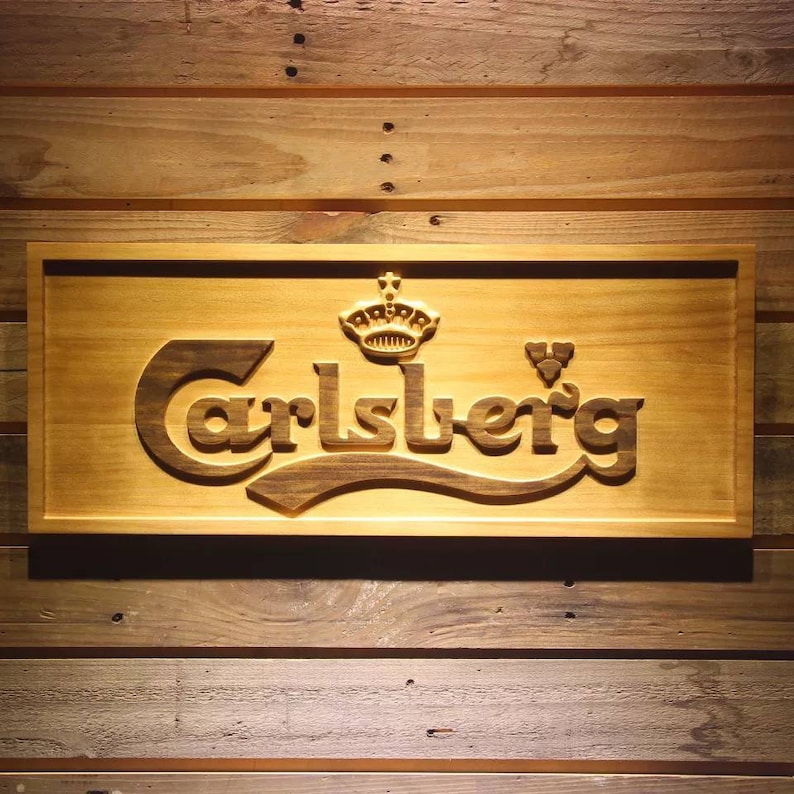 Carlsberg Beer 3d Wooden Sign Etsy