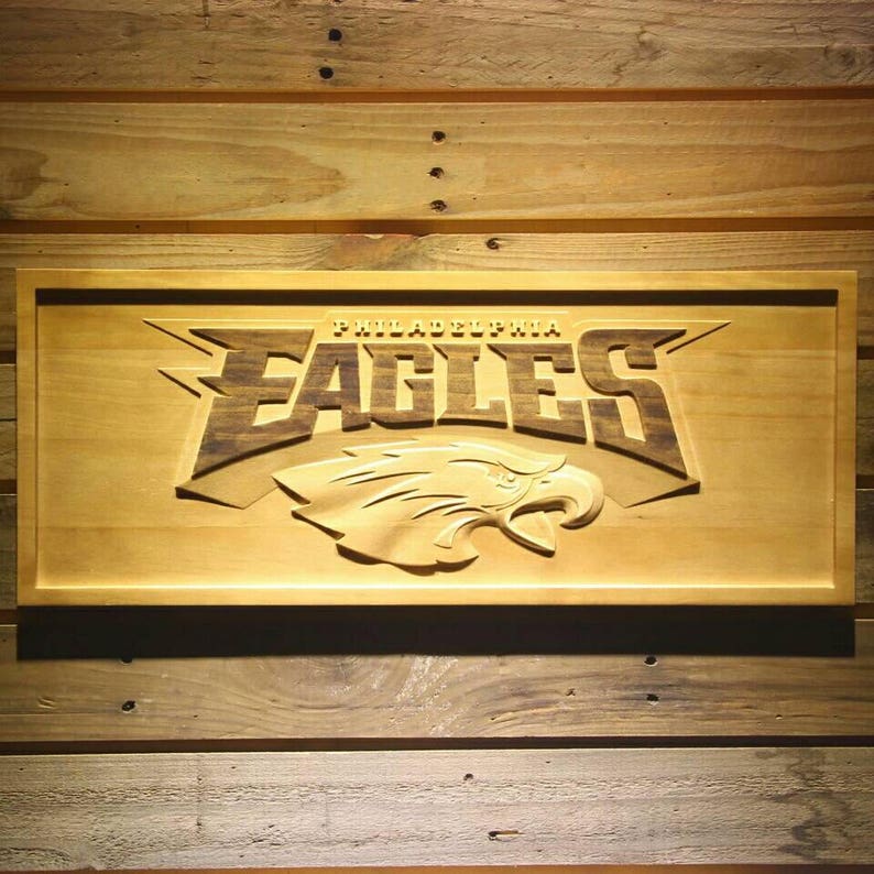 Philadelphia Eagles 3D Wooden Sign Etsy