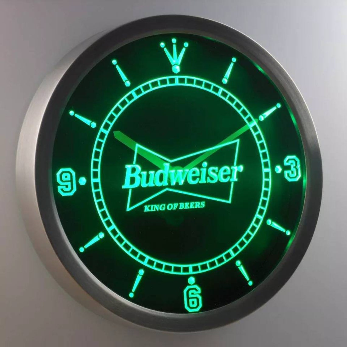 Budweiser Clock LED Neon Light / Sign Etsy