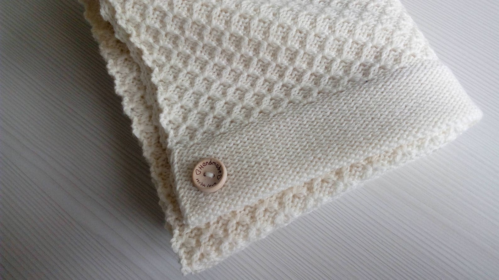 Merino Wool Knit Baby Blanket Merino Baby Blanket Natural Etsy