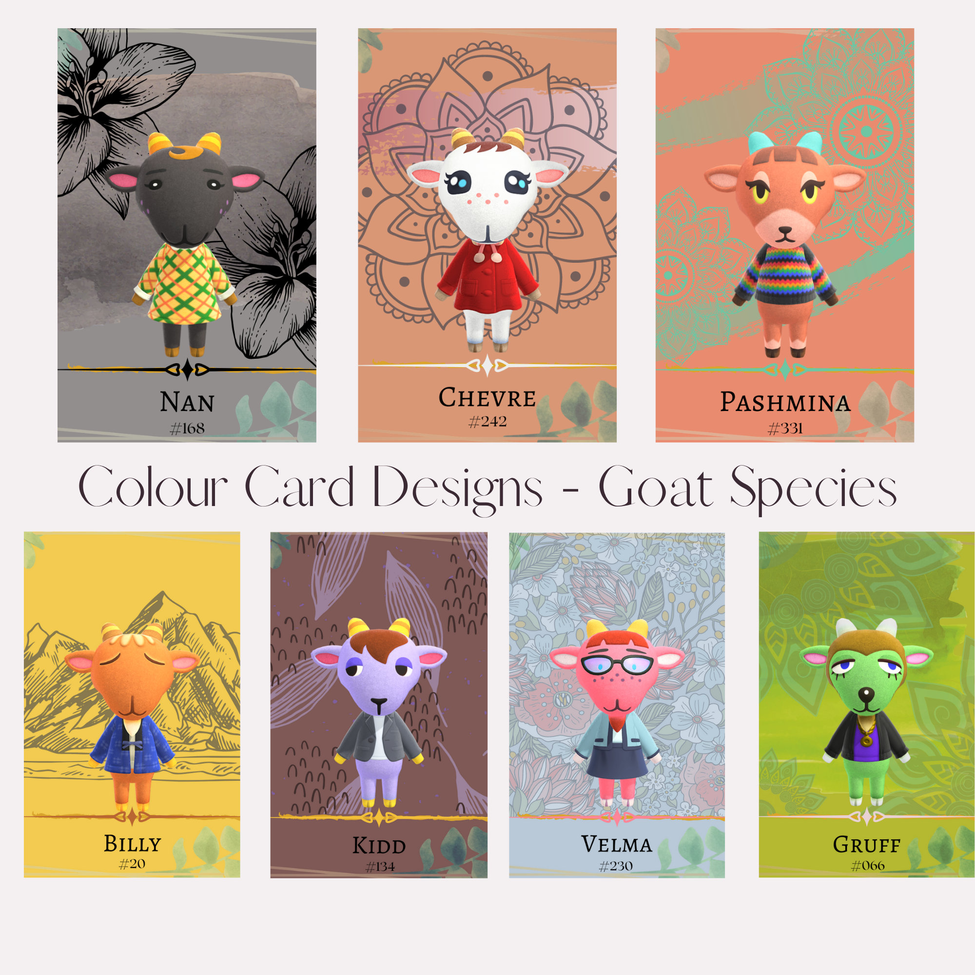 Goat Species Animal Crossing Custom Amiibo Billy Chevre Etsy