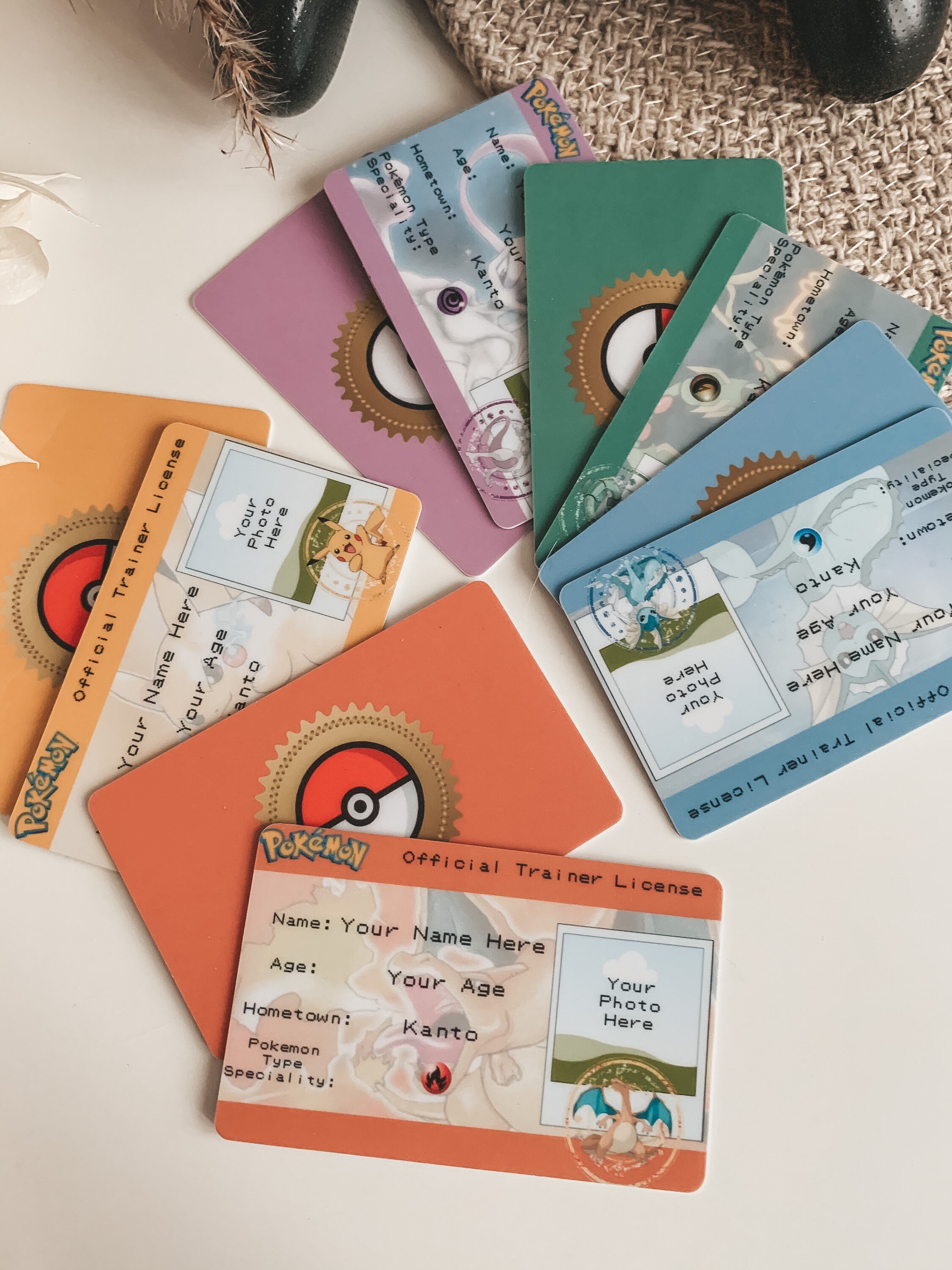 Custom Pokémon Trainer ID Card License Badge Fully | Etsy
