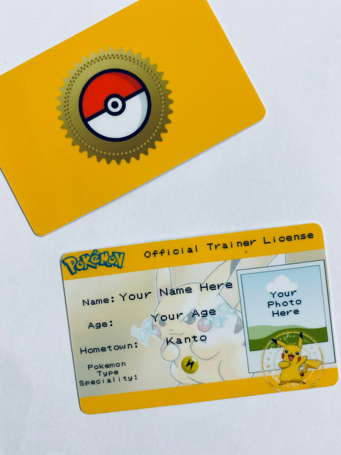 Custom Pokémon Trainer ID Card License Badge Fully | Etsy