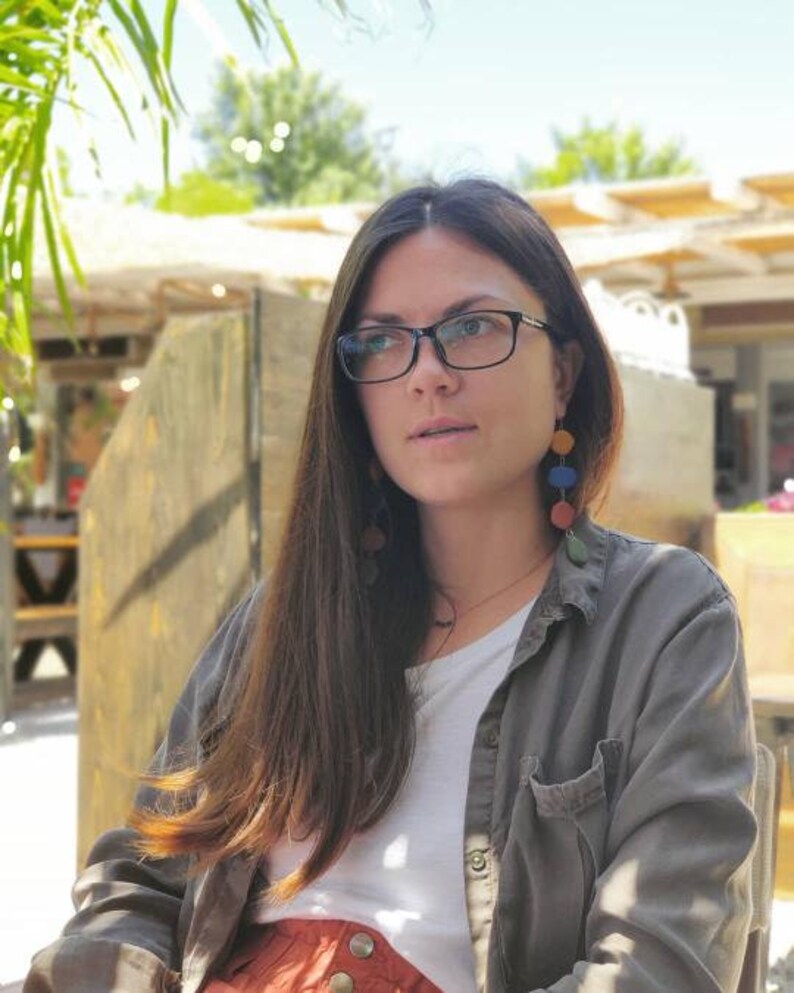 Vibrant Long Beaded Earrings Inspired by Pebbles and Summer Etsy