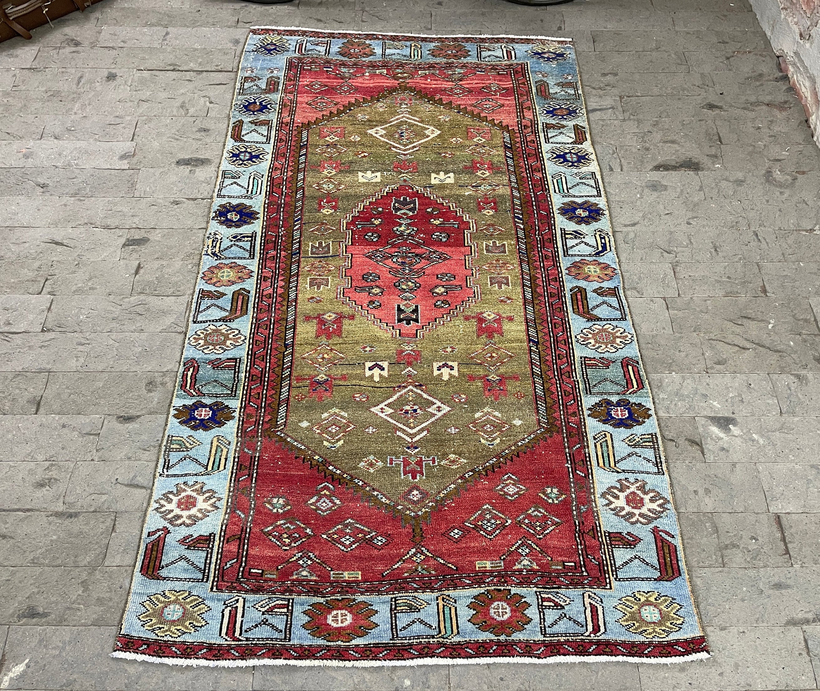 tapis Persan, 3.9x7Ft,