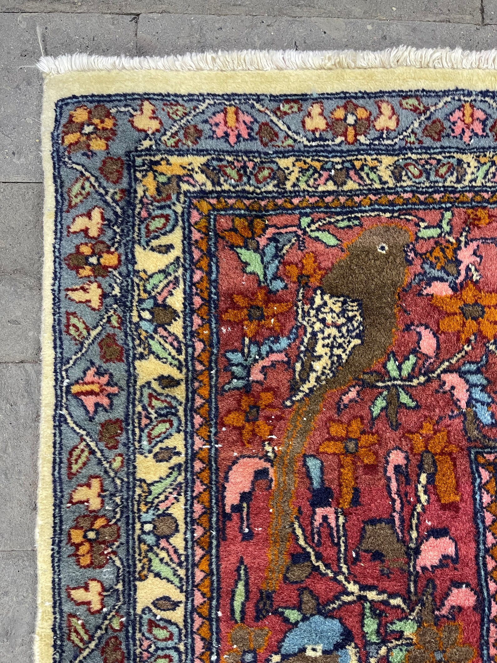 Persian Rug 5.9x9ft Bird Pattern Rug Turkish Area Rug Etsy