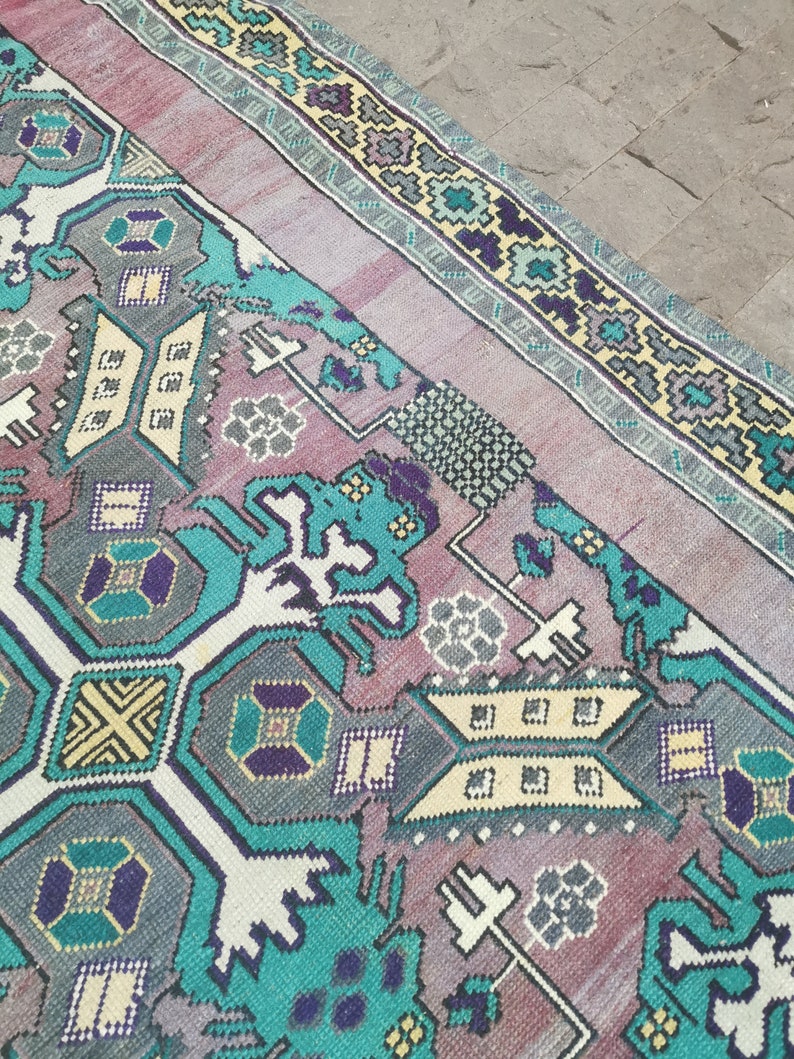 Unique Runner Rug 4.8x8.8ft Purple Oushak Rug Kitchen Rug Etsy