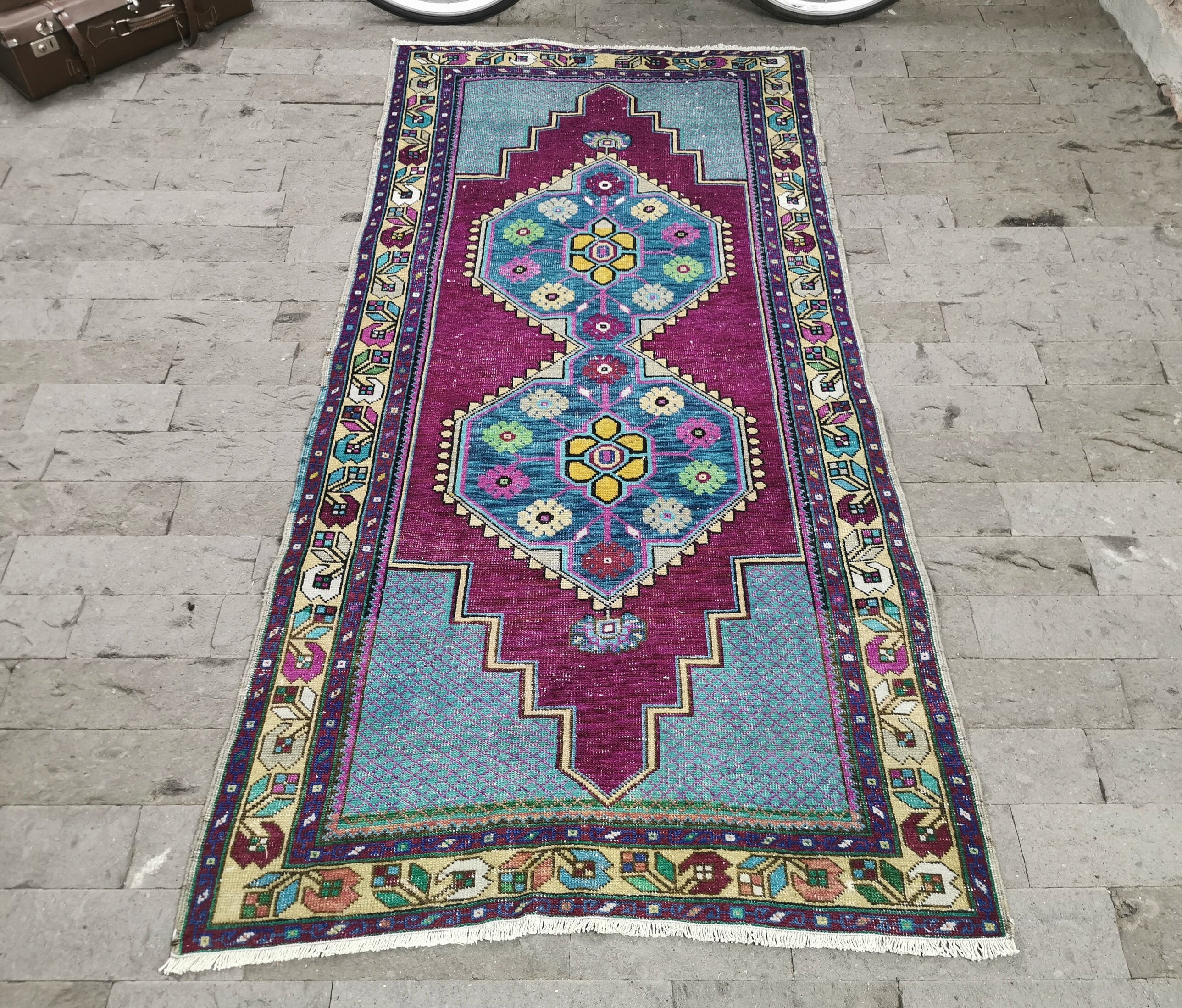 tapis Turc, 3.7x7.6Ft,