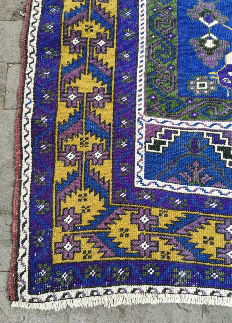 Large Area Rug / 6.4x10.7ft / Vintage Purple Turkish Rug / Etsy