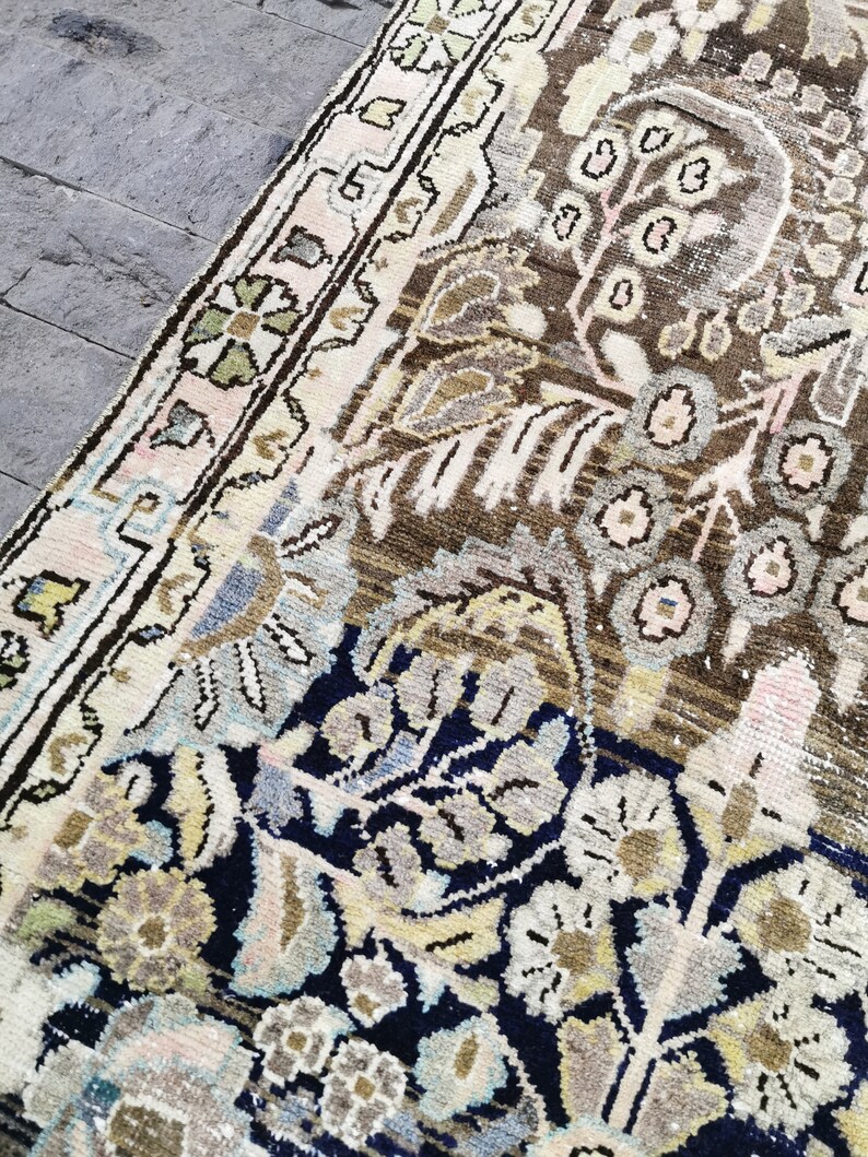 Persian Rug 3.6x9.6ft Green Runner Rug Turkish Oushak Rug Etsy