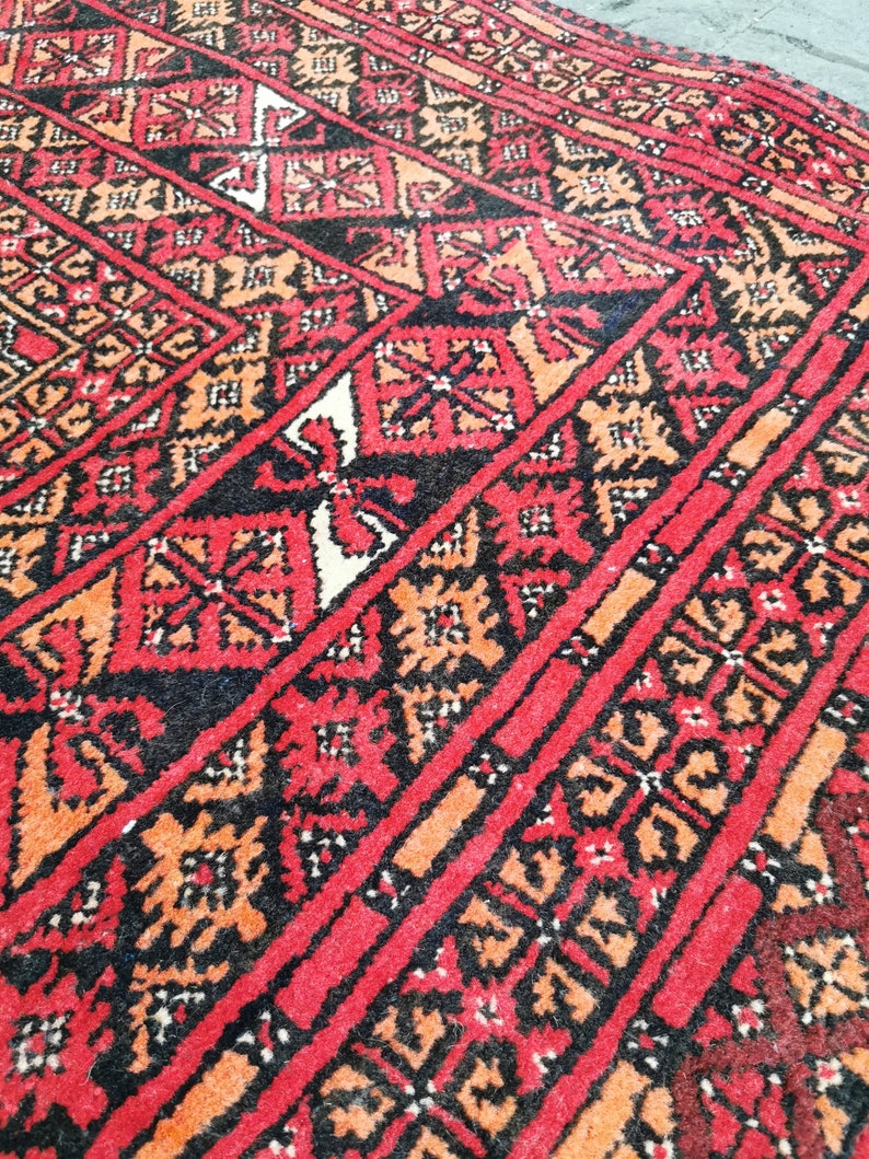Red Persian Rug 3.4x6.8ft Runner Rug Oushak Rug Antique Etsy
