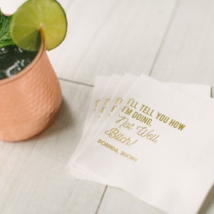 Real Housewives of New York Napkins - Set of 20 RHONY Cocktail Napkins, Not Well Bitch RHONY, Dorinda Real Housewives of New York, Bravo TV