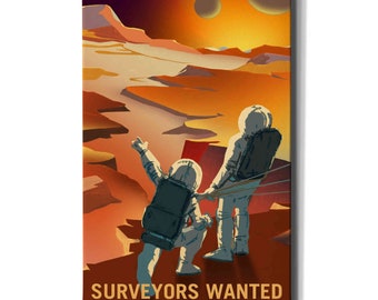 Mars Explorer Series: Surveyors Wanted Canvas Wall Art