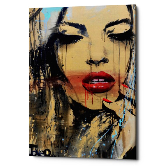 Loui Jover For Us For You Vintage Woman Girl Portrait Print Poster 14x11