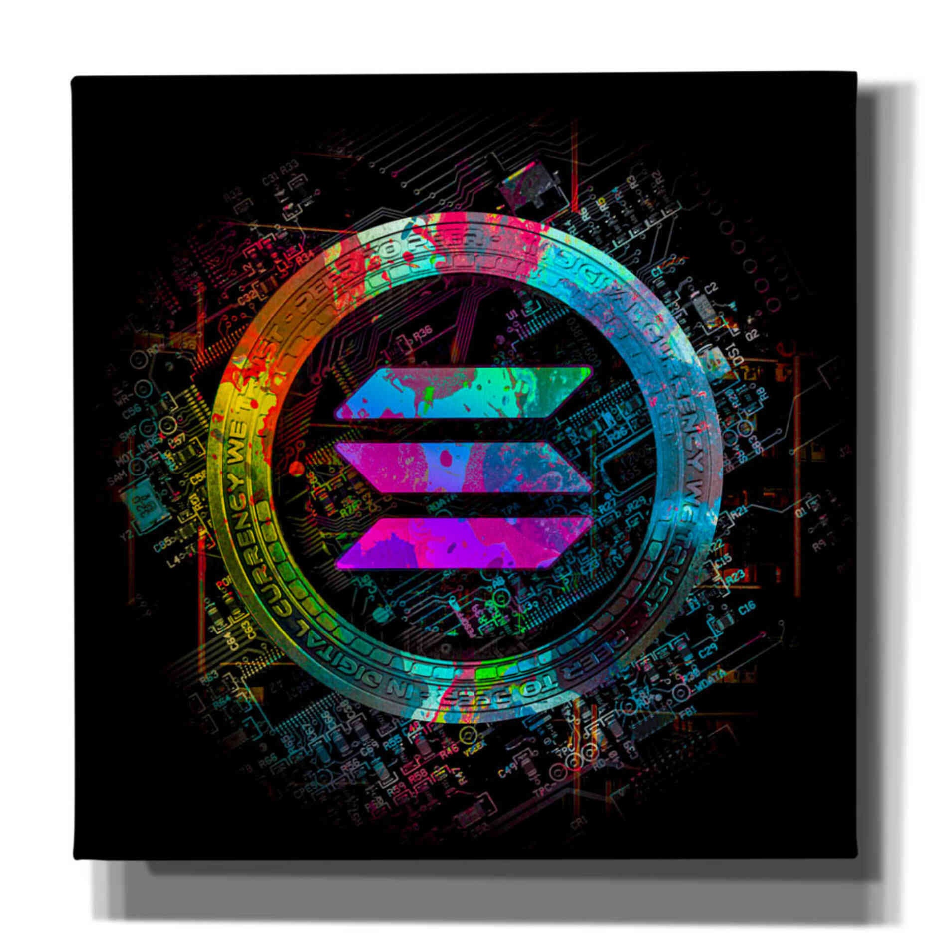 Solana Crypto Giga Coin by Epic Portfolio, Canvas Wall Art
