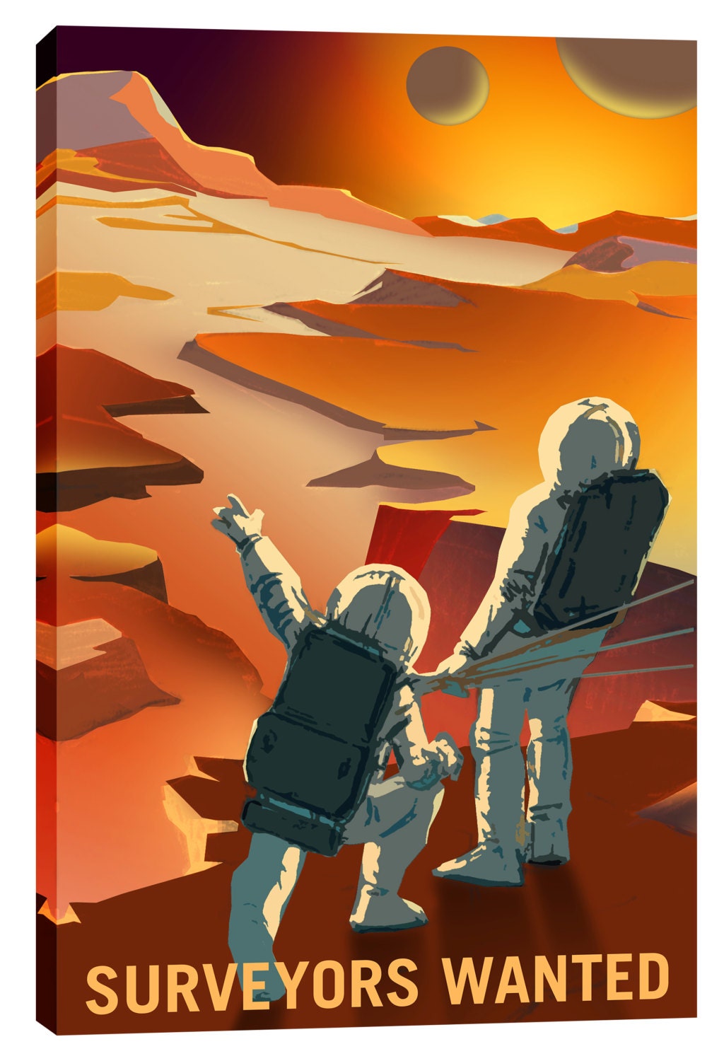 Epic Graffiti /"Visions of the Future Enceladus/" Giclee Canvas Wall Art 12/" x 1