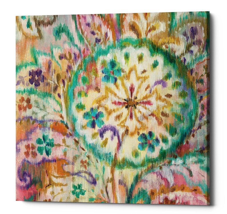 Global Gallery Danhui NAI Boho Paisley Elephant II Giclee Stretched Canvas Artwork 18 x 18