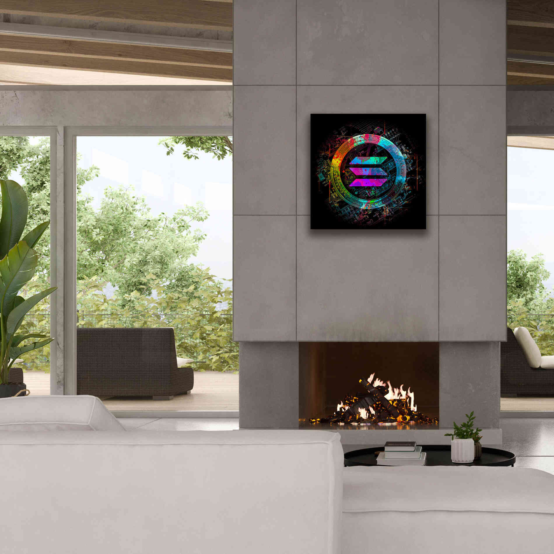 Solana Crypto Giga Coin van Epic Portfolio, Canvas Wall Art - Etsy België