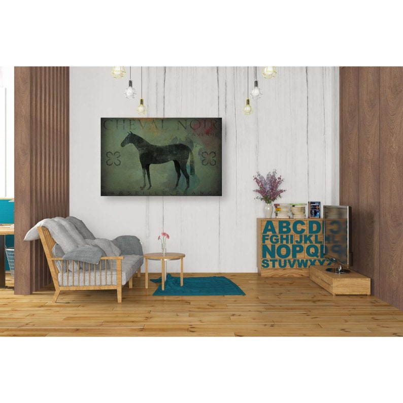 Giclee Canvas Wall Art /'Cheval Noir v1/' by Ryan Fowler