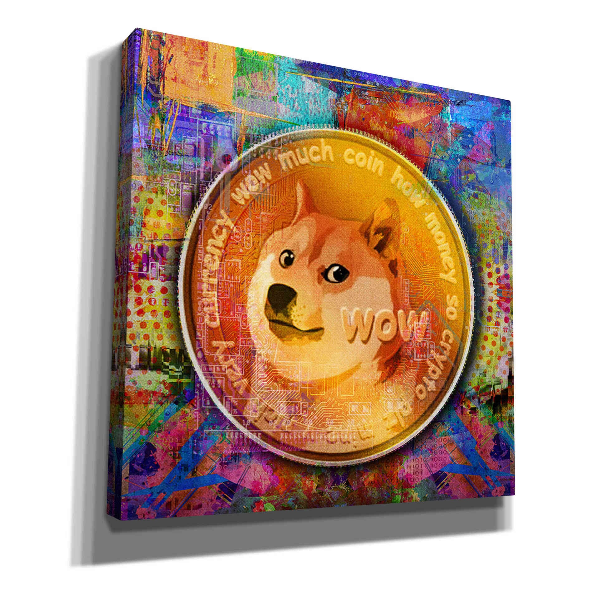 DOGE Crypto Dogecoin, Canvas Wall Art