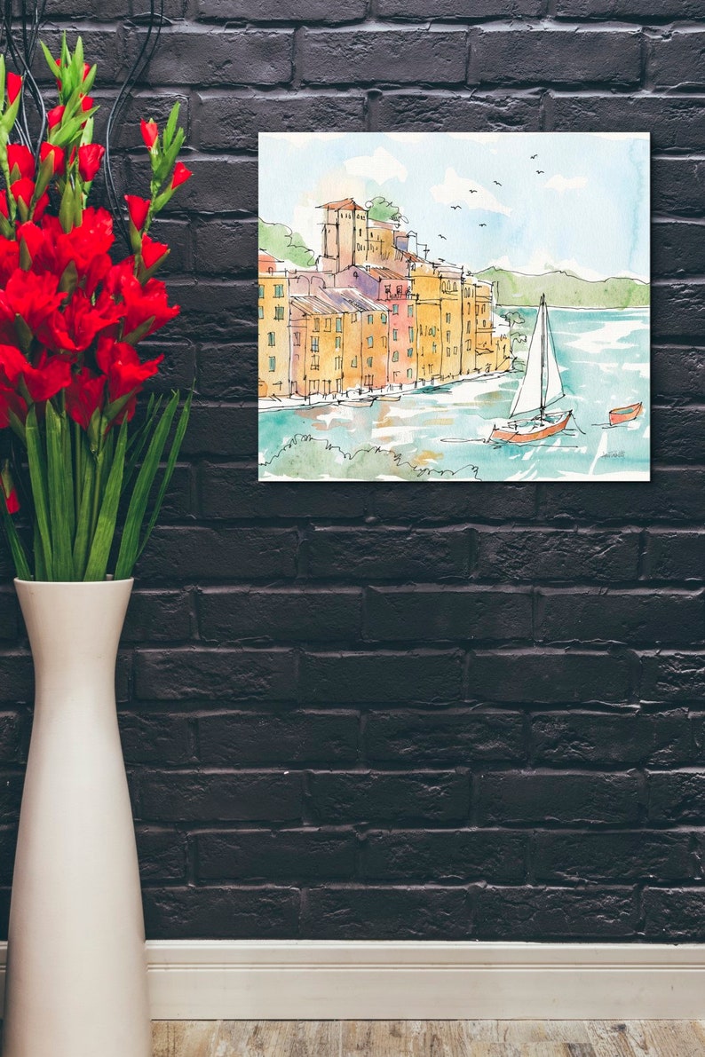 Giclee Canvas Wall Art /'Portofino II Crop/' by Anne Tavoletti
