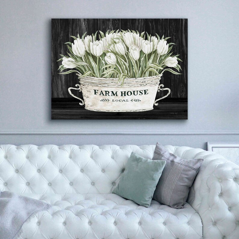 Farmhouse Tulips by Cindy Jacobs, Canvas Wall Art - Etsy