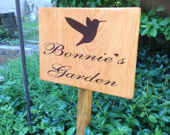 Garden sign, Personalized gift for mom, custom-made sign, hand-stained, made to order, gift for mom, Mother's Day gift, unique gift, RV sign