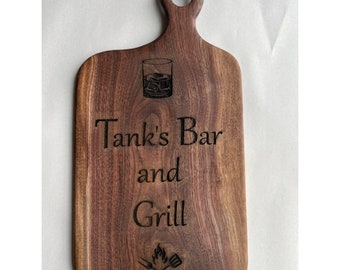 Premium Walnut cutting board, Personalized gift, Handmade cutting board, unique gift, Custom Bar sign