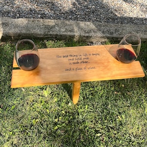 Portavinos al aire libre, Regalo personalizado, pliegues planos, camping, fogata, regalo de jubilación, RV, Regalo de aniversario, Regalo de cumpleaños personalizado