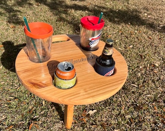 Outdoor Beer table, folding/portable, personalized wedding gift, birthday gift, camping, gift for Dad, retirement gift, camping, fire pit,RV