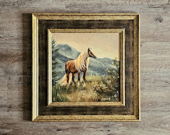 Framed Oil Painting - "Divine" // Landscape & Horse