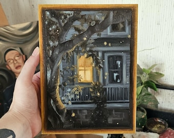 Original Oil Painting // Surreal Landscape "Hall Ave Study No 3"