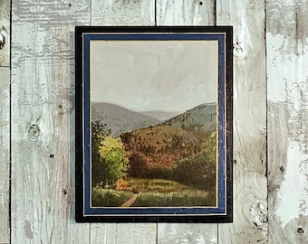 Original Oil Painting - Vintage Landscape // "Early Autumn"