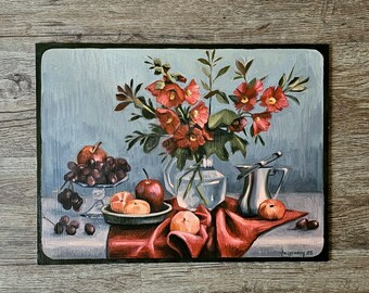 Original Oil Painting // Still Life in Pink