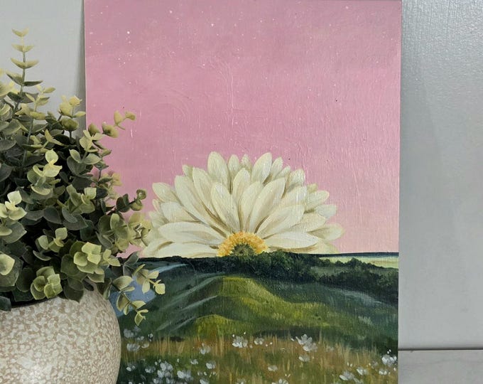 Featured listing image: Original Oil Painting - "Eden" // Surreal Landscape