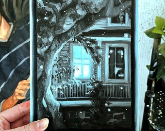 Original Oil Painting // Surreal Landscape "Hall Ave Study No 2"