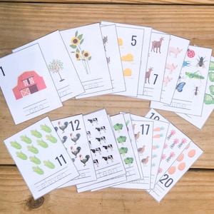 1-20 Flashcards - Number flashcards - preK - early learning - tracing practice - DIGITAL DOWNLOAD