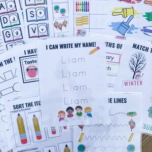 Busy Binder, Education Games, Learning Binder, Early Education Workbook, Hands on learning resources, preK curriculum, Homeschool Worksheet