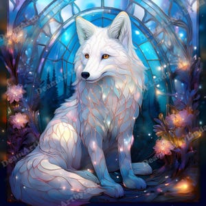 Artic White Fox, T-shirt, tazze, bicchieri, borse, regali personalizzati, arte digitale, PNG, sublimazione,